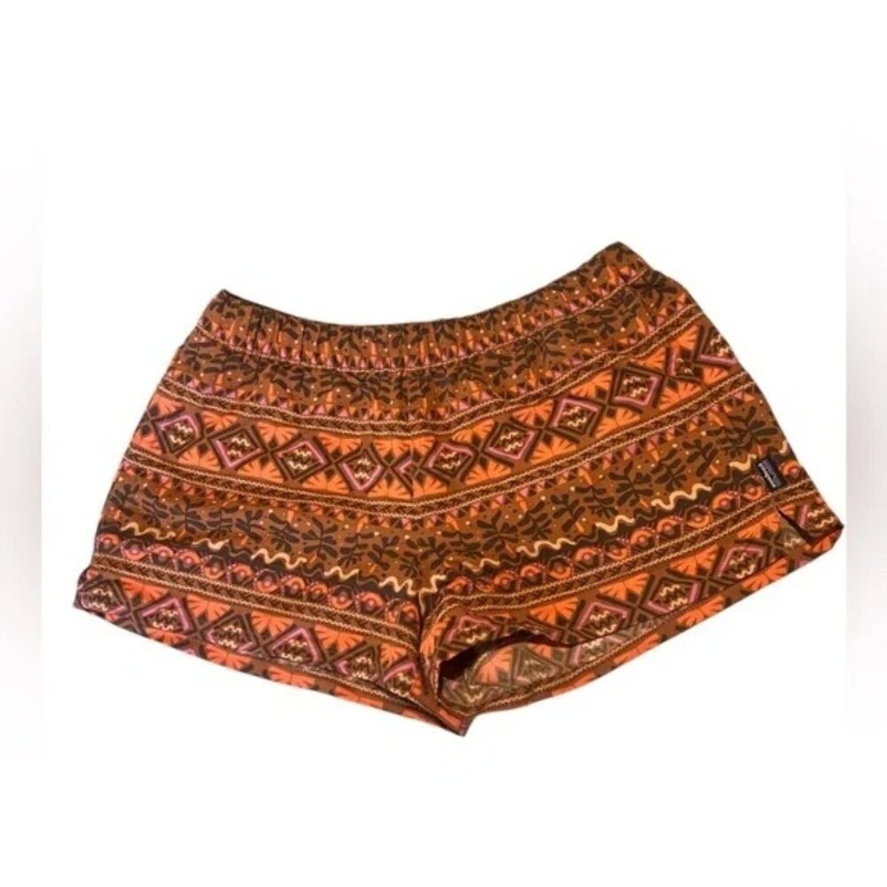 PATAGONIA Women's Barely Baggies, Mangrove Tiki: Henna Brown - 2.5” in S - Picture 2 of 5